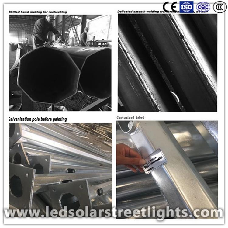 details of octagonal pole