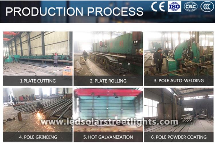 production process of octagonal pole