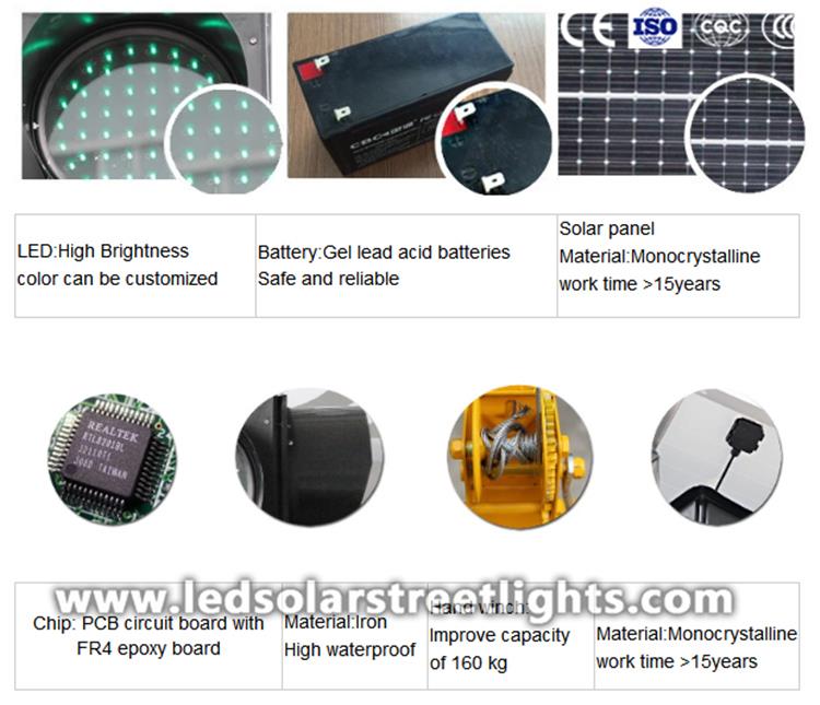 Detail of portable traffic signals